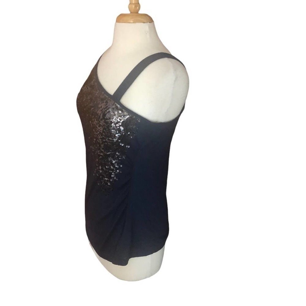 Women’s Black One-Shoulder Sequin Top - Picture 5 of 10